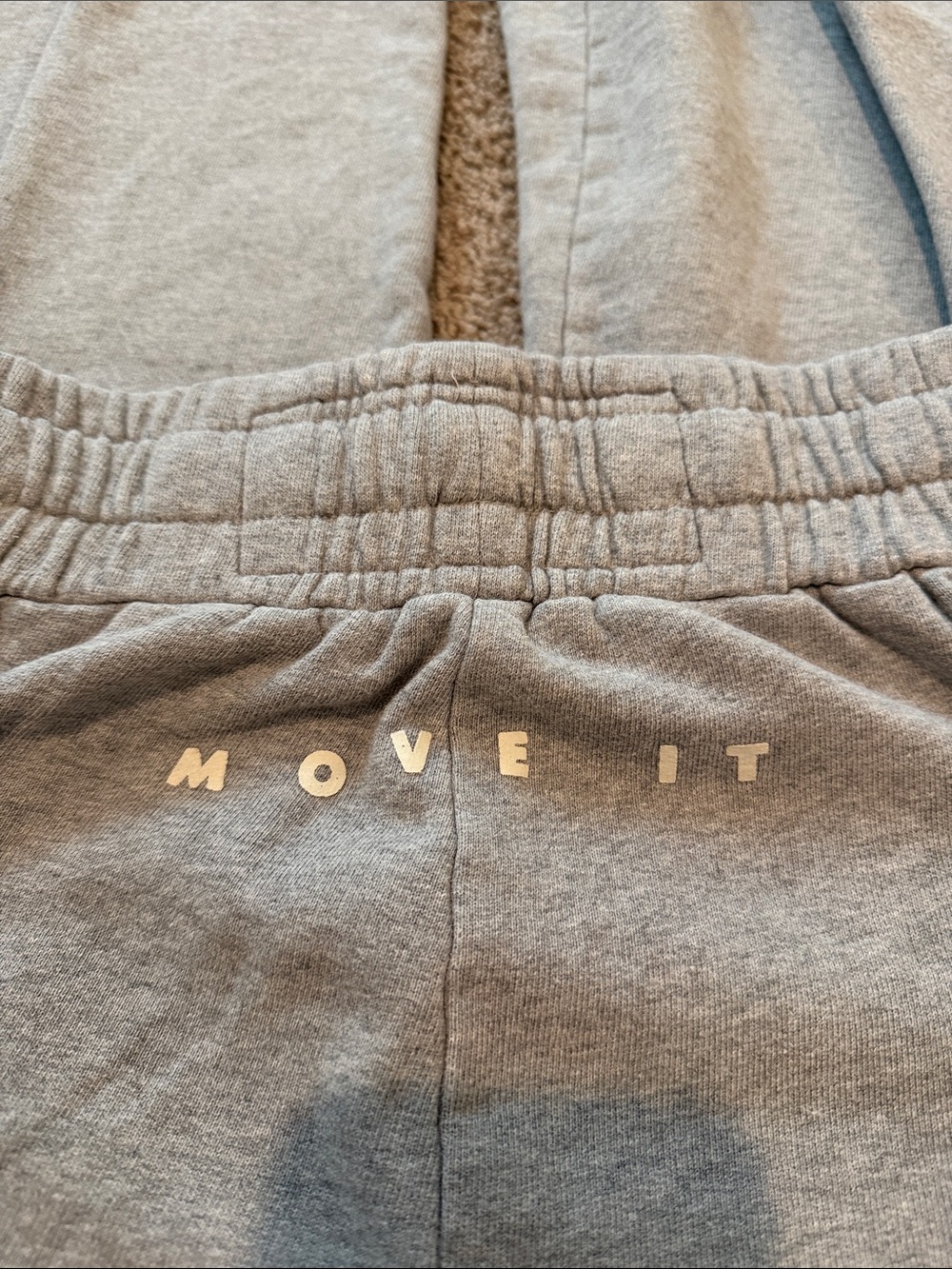 Mother The Knock Out Roller Hover Sweatpants Wide Leg Grey